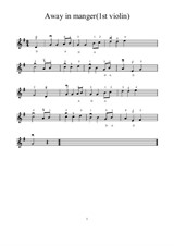 Away in manger (christian hymn) violin sheet music