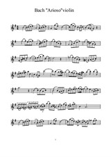 Bach 'Ariozo' violin sheet music